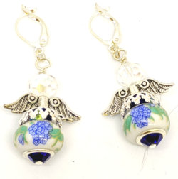 Cloisonne Angel Earrings