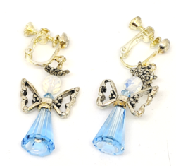 Blue Cone Angel Earrings