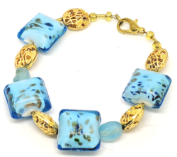 Gold & Blue Bracelet