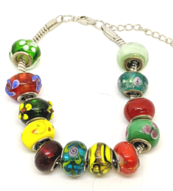 Mixed Glass Beads Bracelet